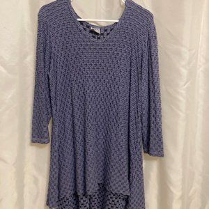 Purple Ellipitcal Hem Top